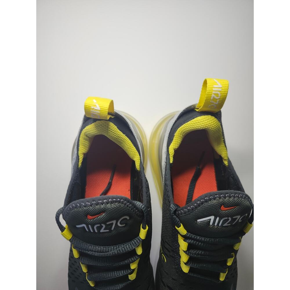 Nike Kids’ Air Max 270 Black Yellow Sz 5.5Y Mesh Athletic Sneaker - Picture 5 of 16